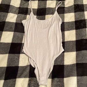 Light Blue Ribbed Body Suit
